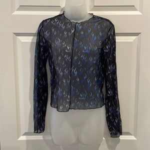 UniF Flame Sheer top